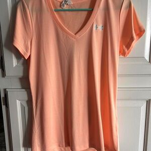 Under Armour Women's Coral V-Neck Tee Heat Gear